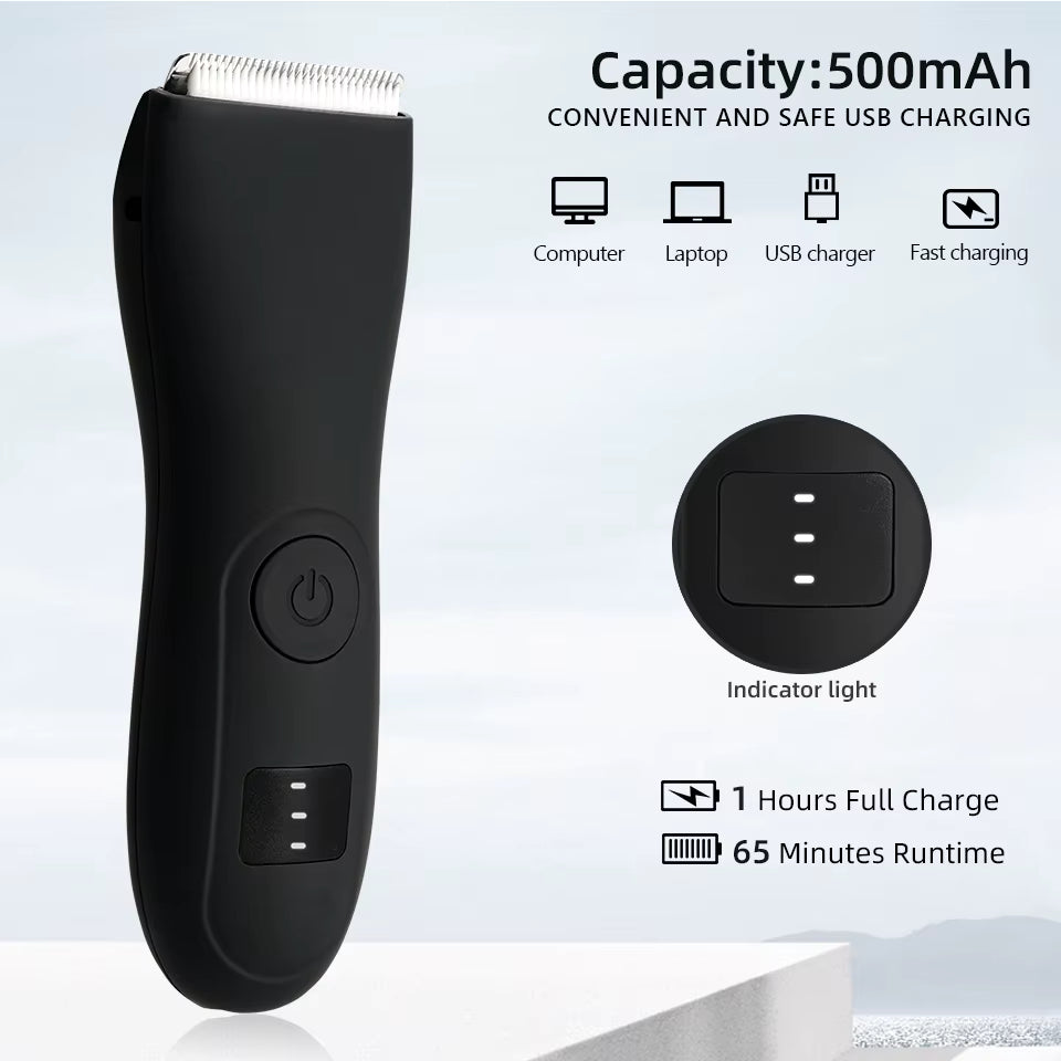 Waterdichte Body & Bikini Trimmer – Oplaadbare Keramische Lichaamstrimmer voor Mannen & Vrouwen
