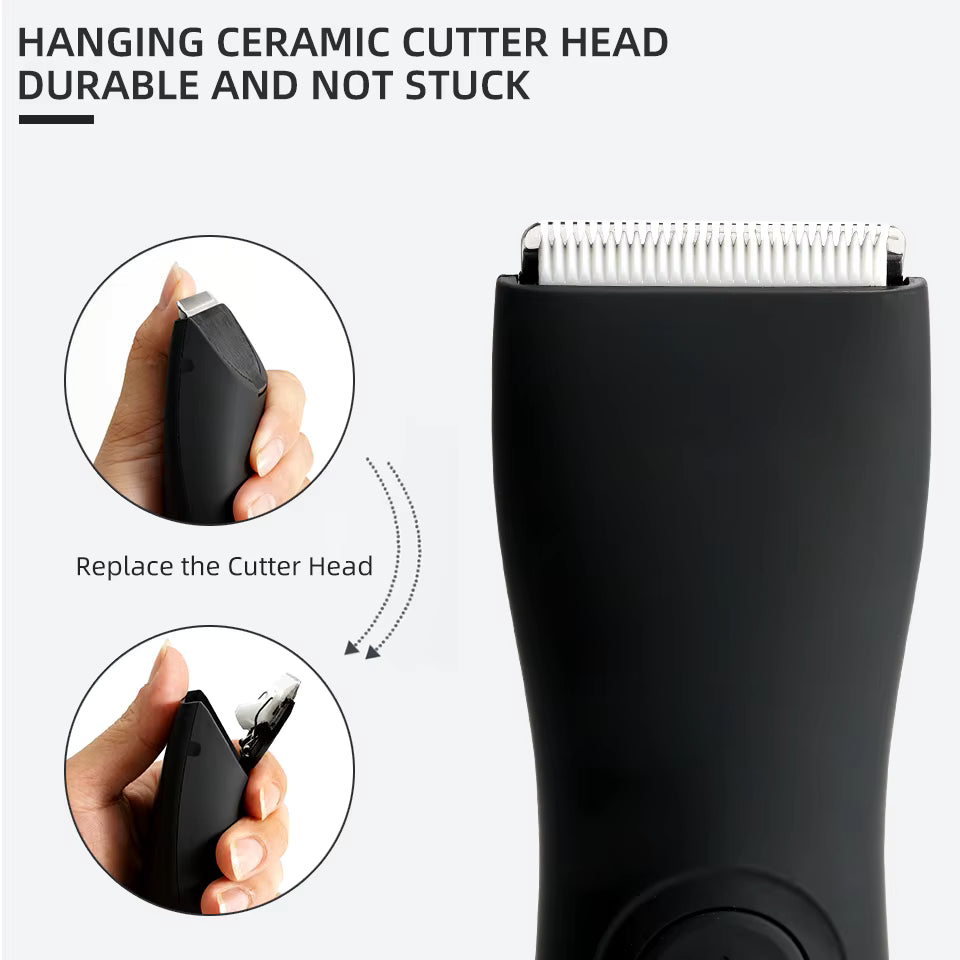 Waterdichte Body & Bikini Trimmer – Oplaadbare Keramische Lichaamstrimmer voor Mannen & Vrouwen